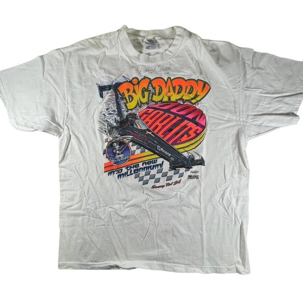 Big Daddy Don Garlits autographed vintage 1999 t-shirt The Father of Drag Racing